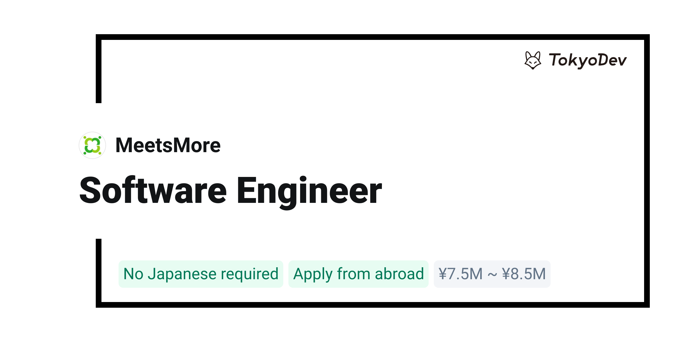 Software Engineer - MeetsMore | TokyoDev