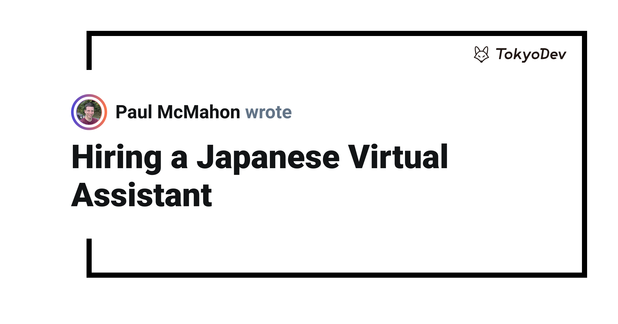 Hiring a Japanese Virtual Assistant | TokyoDev