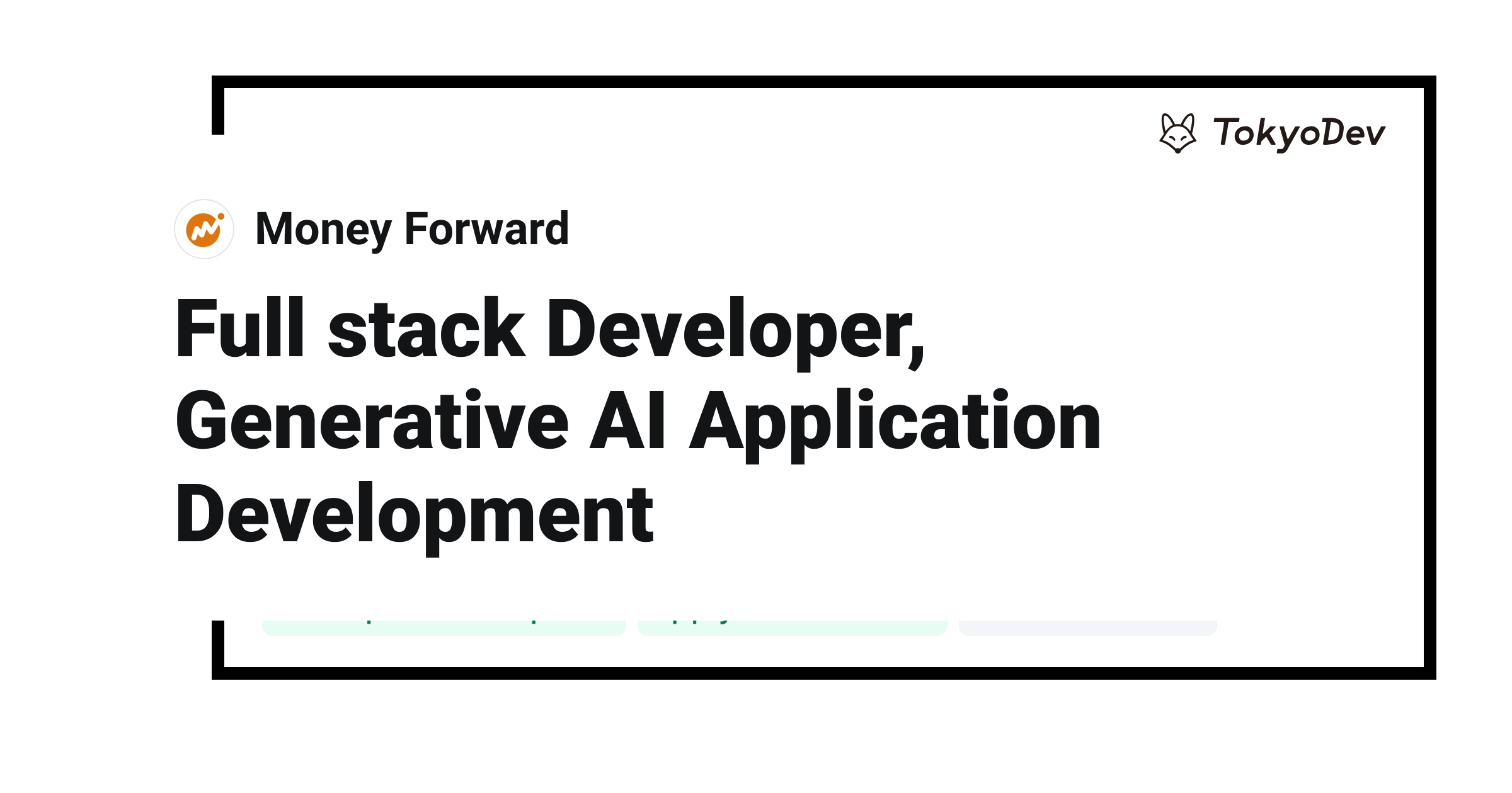 Full stack Developer, Generative AI Application Development - Money ...