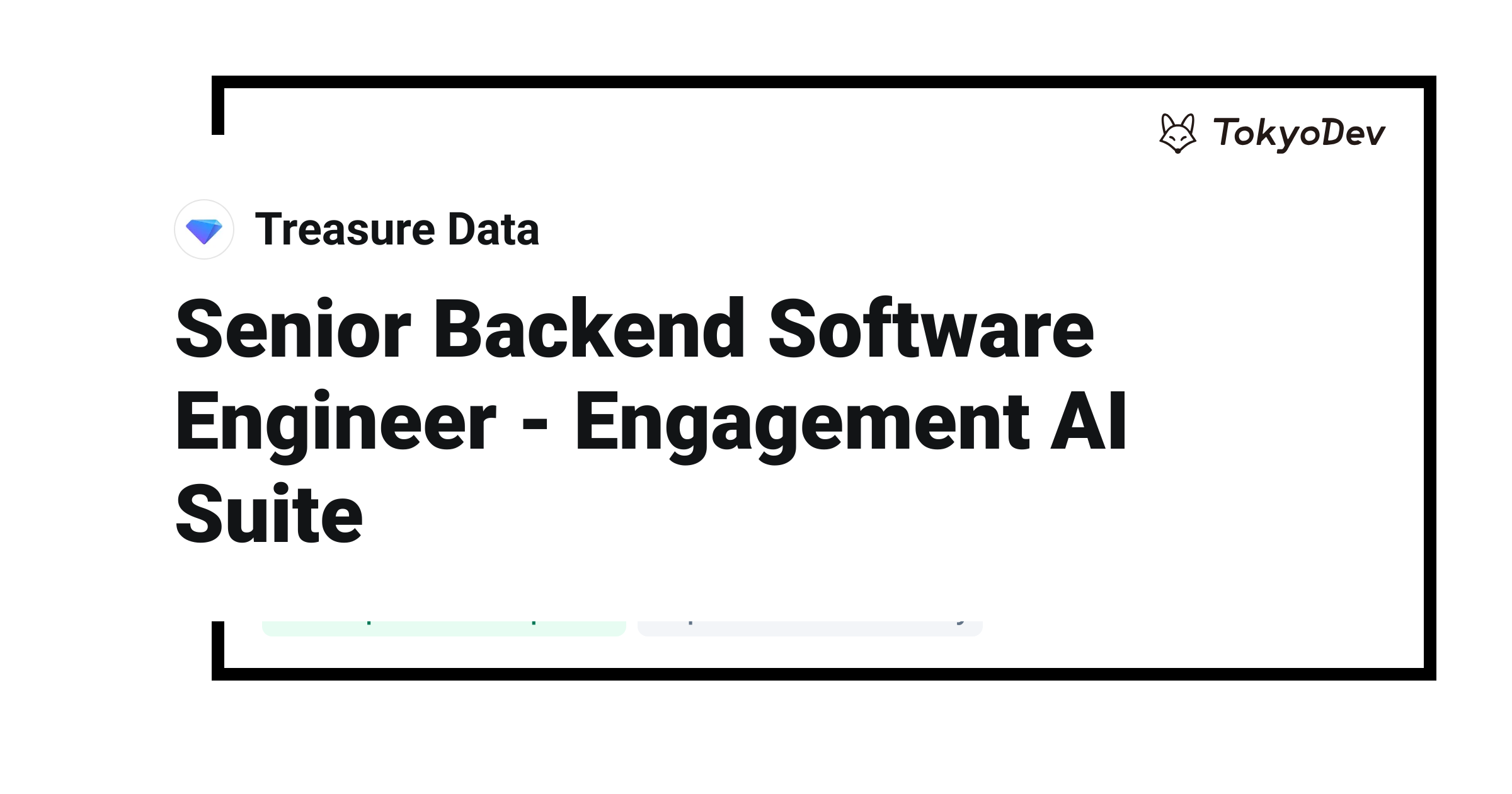Senior Backend Software Engineer - Engagement AI Suite - Treasure AI ...