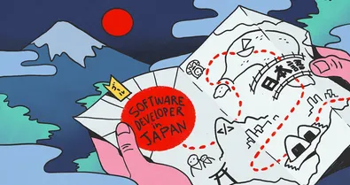 A map of the journey to being a software developer in Japan